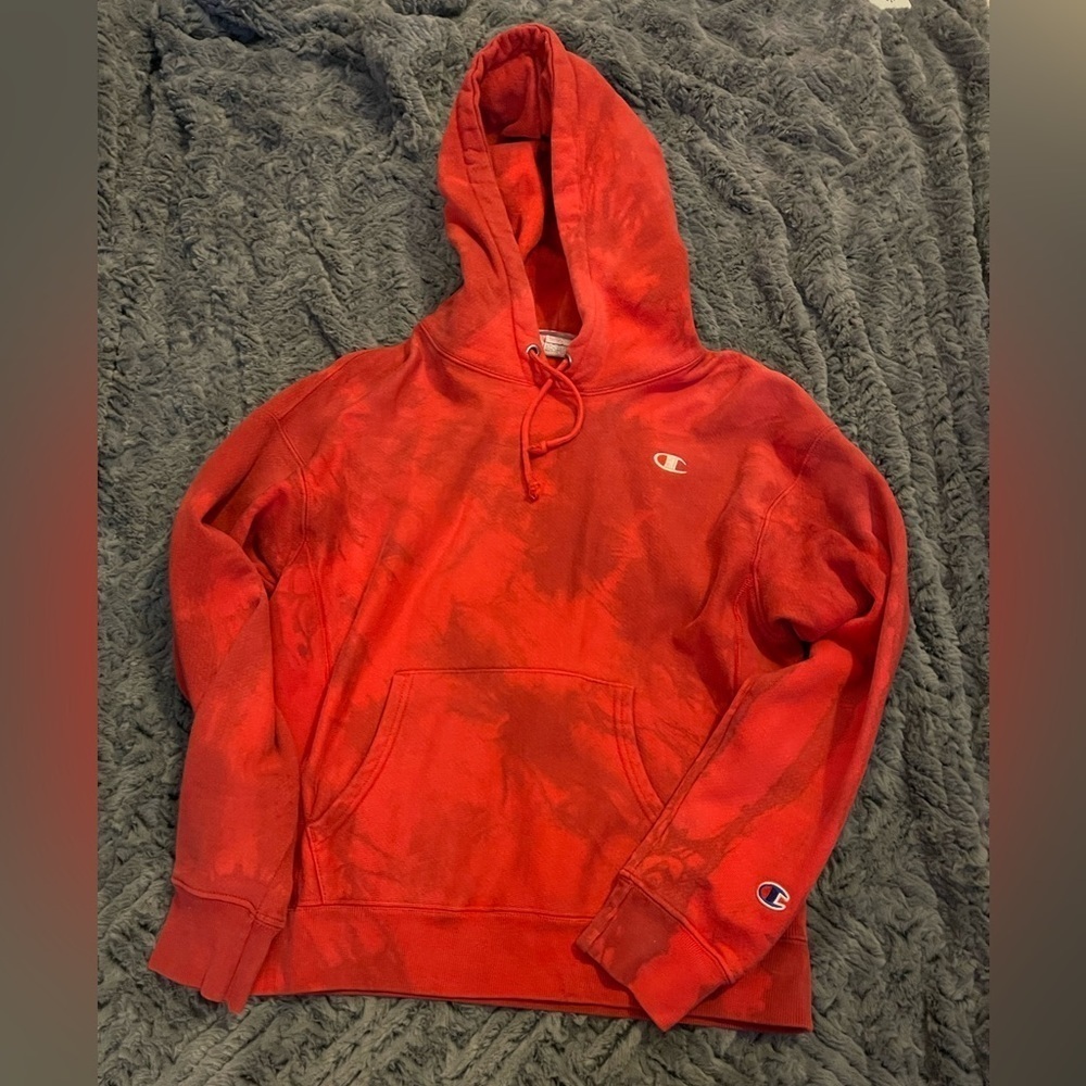 Champion custom tie dye reverse weave hoodie